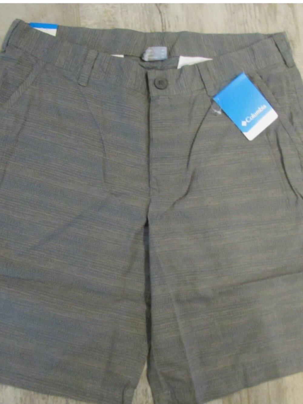 NEW MENS COLUMBIA SHORTS GREEN/GRAY PRINT